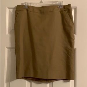 Khaki pencil skirt